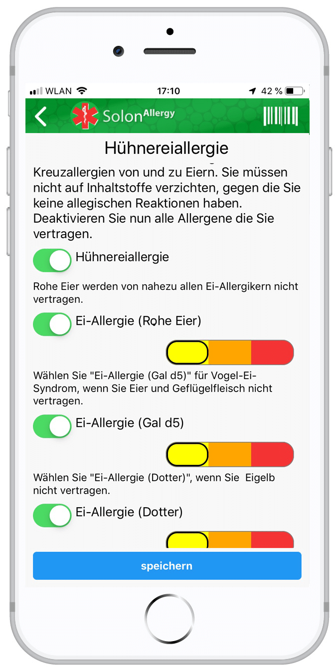 Hühnereiallergieapp Hühnereiallergie